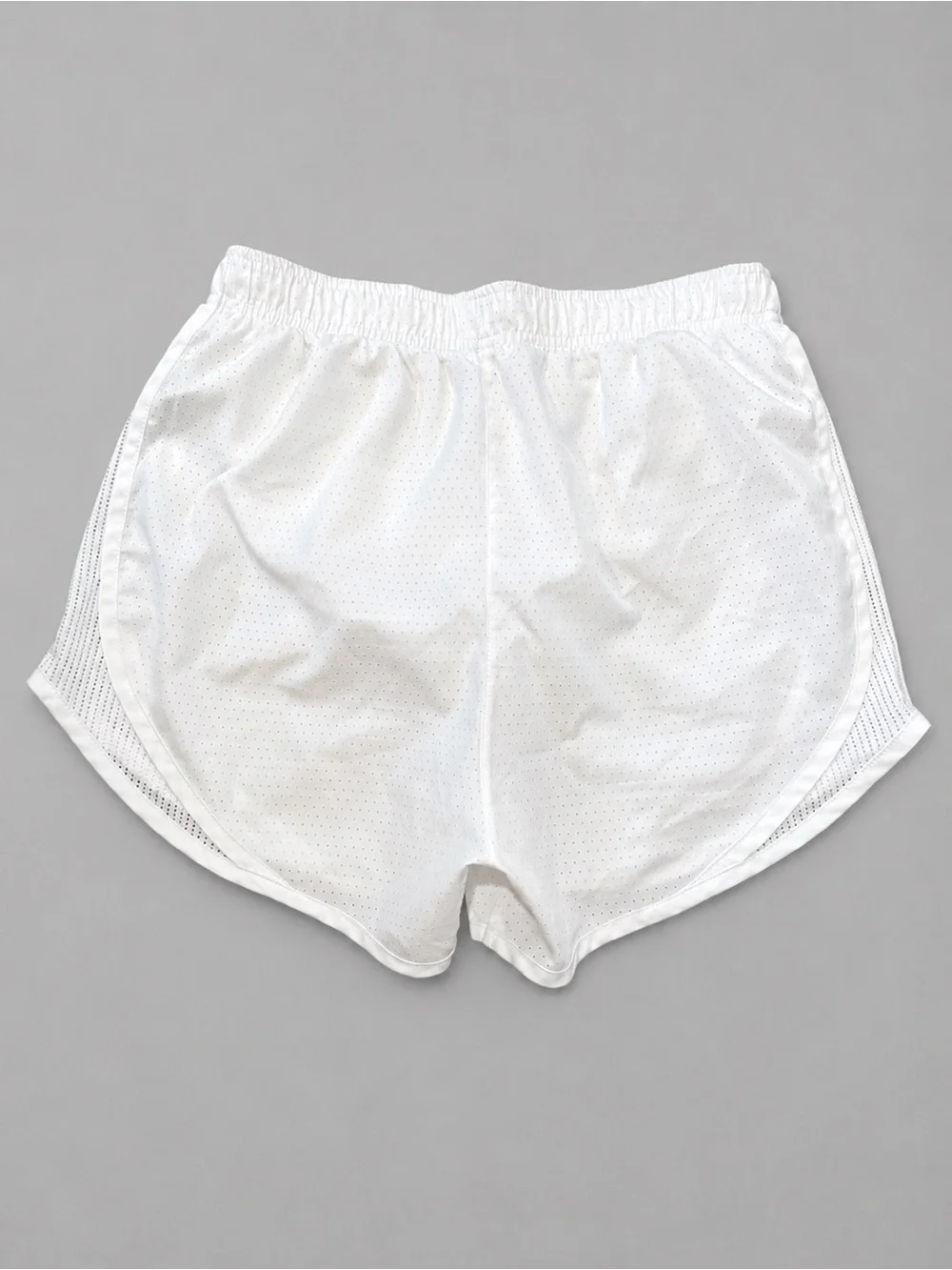 Nike Dri-FIT White Running Shorts XS Mesh Athletic Workout Shorts